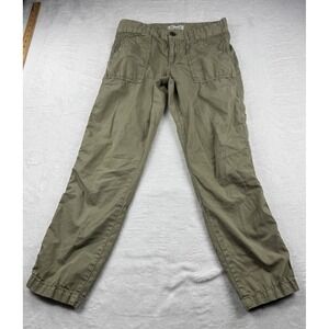 Madewell Chino Pants Women's 25 Green Straight Leg Slash Pockets Casual‎ Outdoor